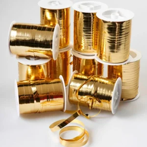 Geschenkband^DecoWoerner Sparpaket "Geschenkbänder" "Kaufe 10 Zahle 8" gold