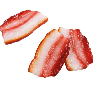 Gerichte & Fast-Food | Fleisch & Wurst^DecoWoerner Speckscheiben Lebensmittel-Attrappe, Pack à 3 Stück rot