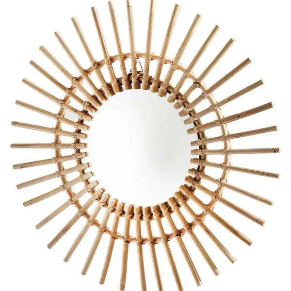 Sommerdeko^DecoWoerner Spiegel "Rattan" braun