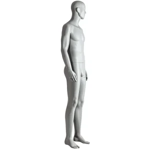 Schaufensterpuppen^DecoWoerner Sport-Schaufensterpuppe Mann Athlet – Gerade Stehend Grau