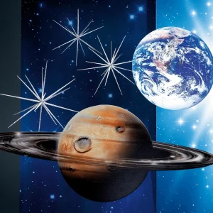 Weihnachtssterne^DecoWoerner Sputnik-Stern, , 60 Cm Ø silber