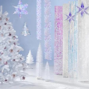 Lack- Dekor- & Stanzoptikfolien | Winterdeko^DecoWoerner Stanzoptikfolie Matt 90 Cm Breit, weiß