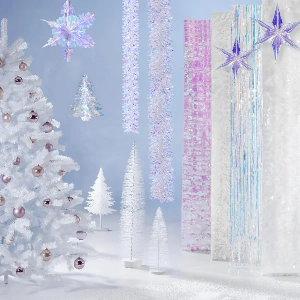 Lack- Dekor- & Stanzoptikfolien | Winterdeko^DecoWoerner Stanzoptikfolie Matt 90 Cm Breit, weiß