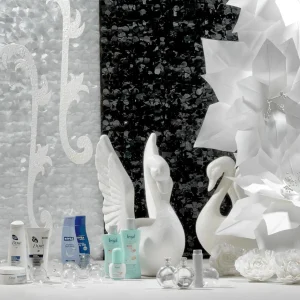 Lack- Dekor- & Stanzoptikfolien | Winterdeko^DecoWoerner Stanzoptikfolie Matt 90 Cm Breit, weiß