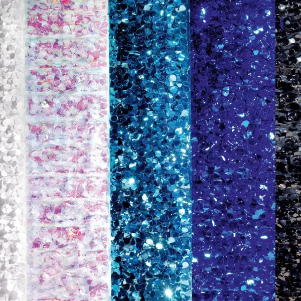 Lack- Dekor- & Stanzoptikfolien^DecoWoerner Stanzoptikfolie Metallic 90 Cm Breit, blau