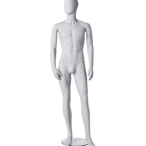 Schaufensterpuppen^DecoWoerner Stehende Herren Schaufensterpuppe Solid White weiß