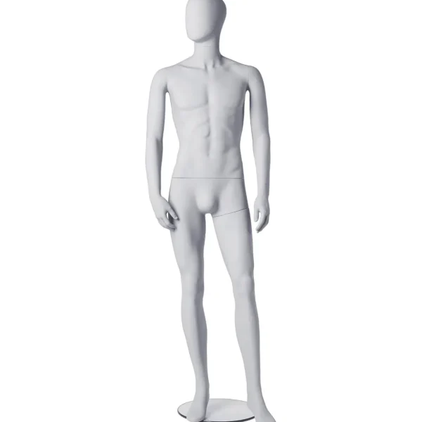 Schaufensterpuppen^DecoWoerner Stehende Herren Schaufensterpuppe Solid White weiß