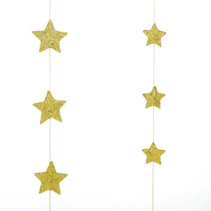 Weihnachtssterne^DecoWoerner Sternenketten 2D, Gold, 2tlg.