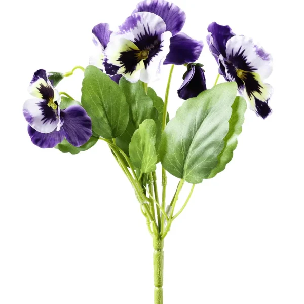 Frühlingsdeko | Blumensträuße & Blumenkränze^DecoWoerner Stiefmütterchen Kunstblumen Lila, 27 Cm violett