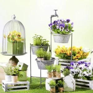 Frühlingsdeko | Blumensträuße & Blumenkränze^DecoWoerner Stiefmütterchen Kunstblumen Lila, 27 Cm violett