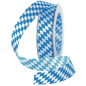Geschenkband^DecoWoerner Stoffband "Bayern" 25 Mm 25 M blau