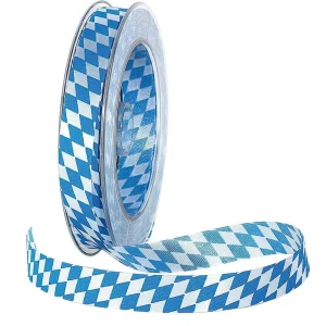 Geschenkband^DecoWoerner Stoffband "Bayern" 15 Mm 25 M blau
