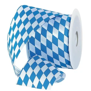 Geschenkband^DecoWoerner Stoffband "Bayern" 70 Mm 25 M blau