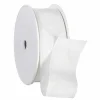 Geschenkband^DecoWoerner Stoffband Mit Drahtkante 40 Mm, 25 M, weiß