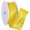 Geschenkband^DecoWoerner Stoffband Mit Drahtkante 40 Mm, 25 M, gelb