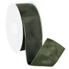 Geschenkband^DecoWoerner Stoffband Mit Drahtkante, 40 Mm, 25 M, Dunkel grün