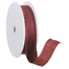 Geschenkband^DecoWoerner Stoffband Mit Drahtkante, 25 Mm, 25 M, Bordeaux rot