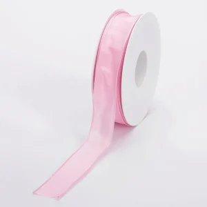 Geschenkband^DecoWoerner Stoffband Mit Drahtkante 25 Mm X 25 M, rosa