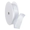 Geschenkband^DecoWoerner Stoffband Mit Drahtkante, 25 Mm, 25 M, weiß