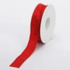 Geschenkband^DecoWoerner Stoffband Mit Drahtkante 25 Mm X 25 M, rot