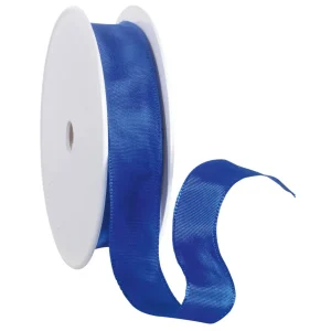 Geschenkband^DecoWoerner Stoffband Mit Drahtkante, 25 Mm, 25 M, Royal blau