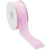 Geschenkband^DecoWoerner Stoffband Mit Drahtkante 40 Mm X 25 M, rosa