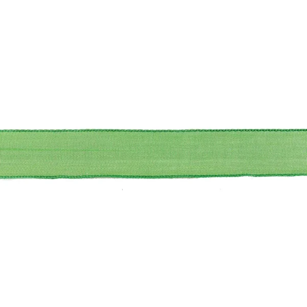 Geschenkband^DecoWoerner Stoffband Mit Drahtkante 25 Mm, 25 M , Limone grün
