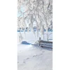 Winterdeko | Weihnachts- & Winterbanner^DecoWoerner Stoffbanner Schneelandschaft Aus Fahnenstoff 1 X 2 M weiß