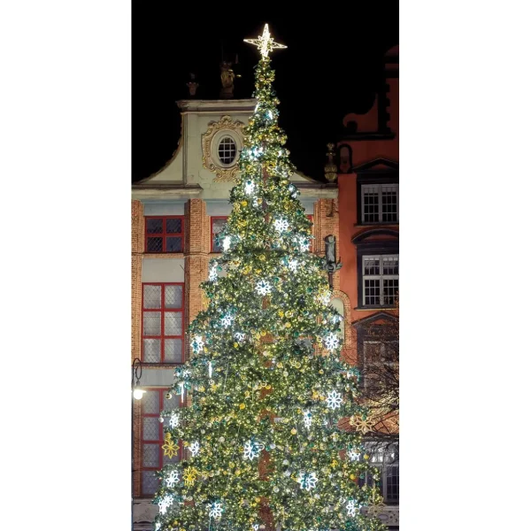 Weihnachts- & Winterbanner^DecoWoerner Stoffbanner Weihnachtsbaum 100 X 200 Cm grün