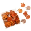 Streudeko | Herbstdeko^DecoWoerner Streuware Eule 72 Stück 3,5 X 4 Cm orange
