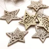 Herbstdeko | Streudeko^DecoWoerner Streuware Sterne Aus Holz 72 Stück 4 Cm gold