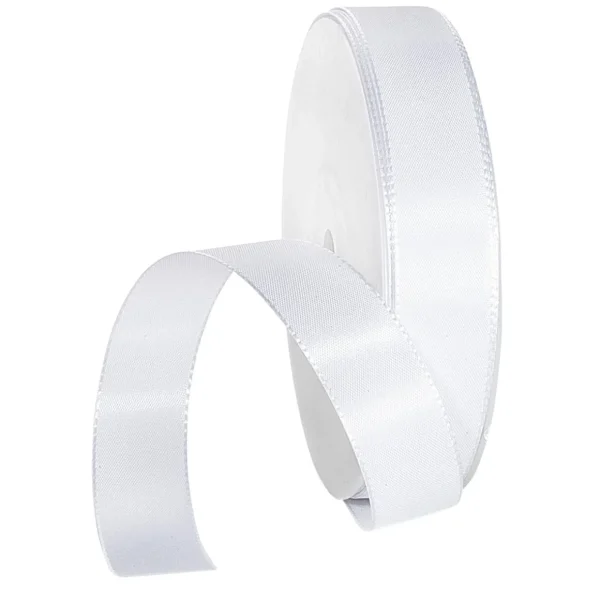 Geschenkband^DecoWoerner Taftband Mit Webkante 15 Mm, 50 M, weiß
