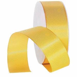 Geschenkband^DecoWoerner Taftband Mit Webkante 40 Mm, 50 M, gelb