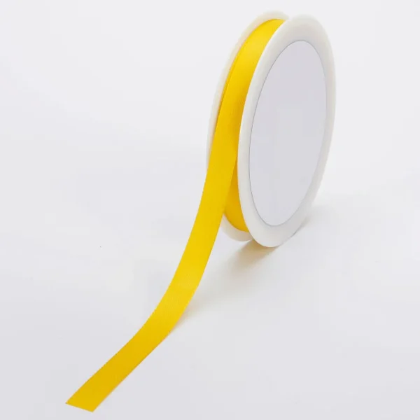 Geschenkband^DecoWoerner Taftband Mit Webkante 15 Mm, 50 M, gelb