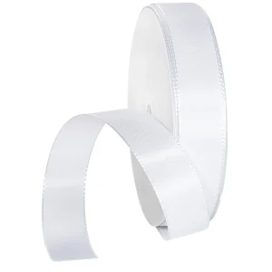 Geschenkband^DecoWoerner Taftband Mit Webkante 25 Mm, 50 M, weiß