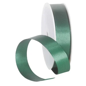 Geschenkband^DecoWoerner Taftband Mit Webkante 25 Mm, 50 M, Dunkel grün
