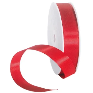 Geschenkband^DecoWoerner Taftband Mit Webkante 25 Mm, 50 M, rot