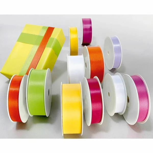 Geschenkband^DecoWoerner Taftband Mit Webkante 40 Mm, 50 M, weiß