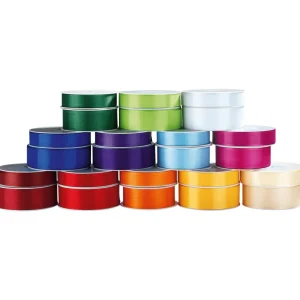 Geschenkband^DecoWoerner Taftband Mit Webkante 25 Mm, 50 M, weiß
