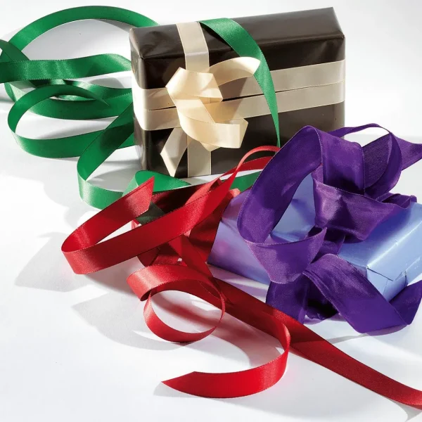Geschenkband^DecoWoerner Taftband Mit Webkante 25 Mm, 50 M, Bordeaux rot