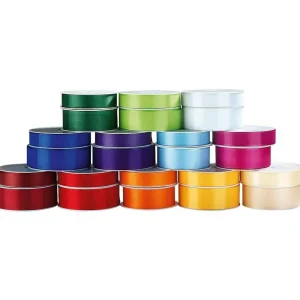 Geschenkband^DecoWoerner Taftband Mit Webkante 40 Mm, 50 M, weiß