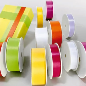Geschenkband^DecoWoerner Taftband Mit Webkante 25 Mm, 50 M, weiß
