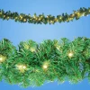 Weihnachtsgirlanden^DecoWoerner Tannengirlande Basic Mit LED 270 Cm, 17 Cm Ø grün