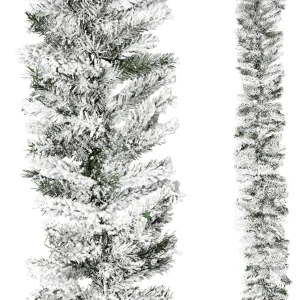 Weihnachtsgirlanden^DecoWoerner Tannengirlande Beflockt 270 Cm, 30 Cm Ø weiß