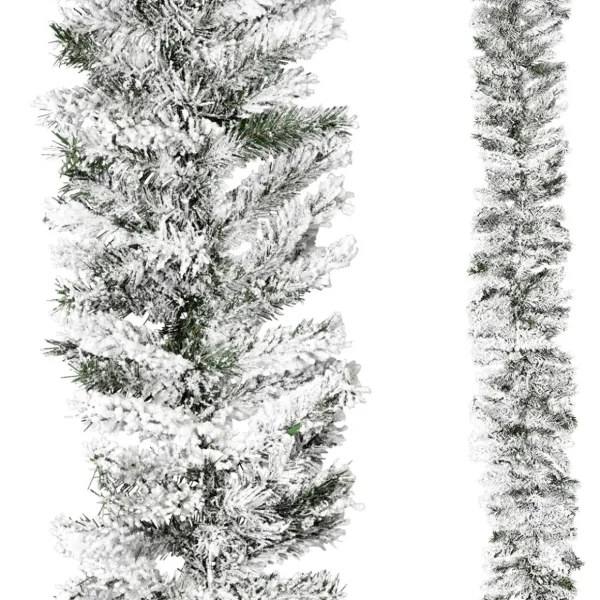 Weihnachtsgirlanden^DecoWoerner Tannengirlande Beflockt 270 Cm, 30 Cm Ø weiß
