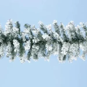 Weihnachtsgirlanden^DecoWoerner Tannengirlande Beflockt 270 Cm, 30 Cm Ø weiß