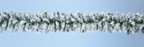 Weihnachtsgirlanden^DecoWoerner Tannengirlande Beflockt 270 Cm, 30 Cm Ø weiß