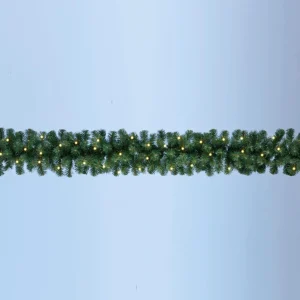 Weihnachtsgirlanden^DecoWoerner Tannengirlande Deluxe Mit LED, 270 Cm, 30 Cm Ø grün