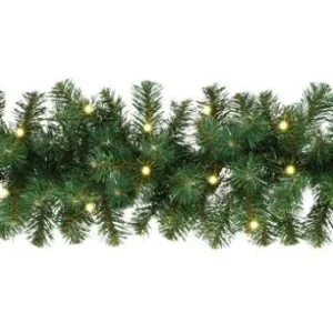 Weihnachtsgirlanden^DecoWoerner Tannengirlande Deluxe Mit LED, 270 Cm, 30 Cm Ø grün