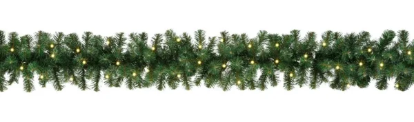 Weihnachtsgirlanden^DecoWoerner Tannengirlande Deluxe Mit LED, 270 Cm, 30 Cm Ø grün